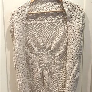 - 🆕️Bohemian Handcrafted Mandala vest crochet tan